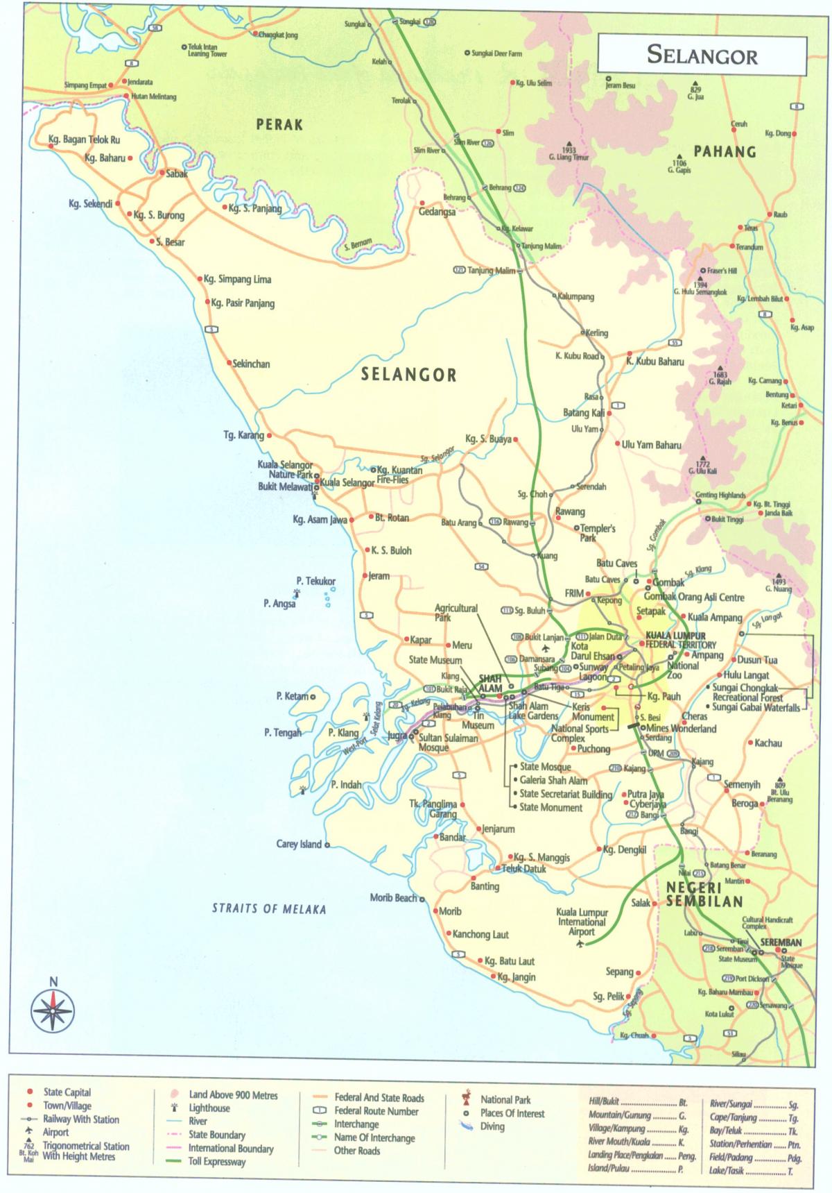 Куала-Лумпур Селангор карте