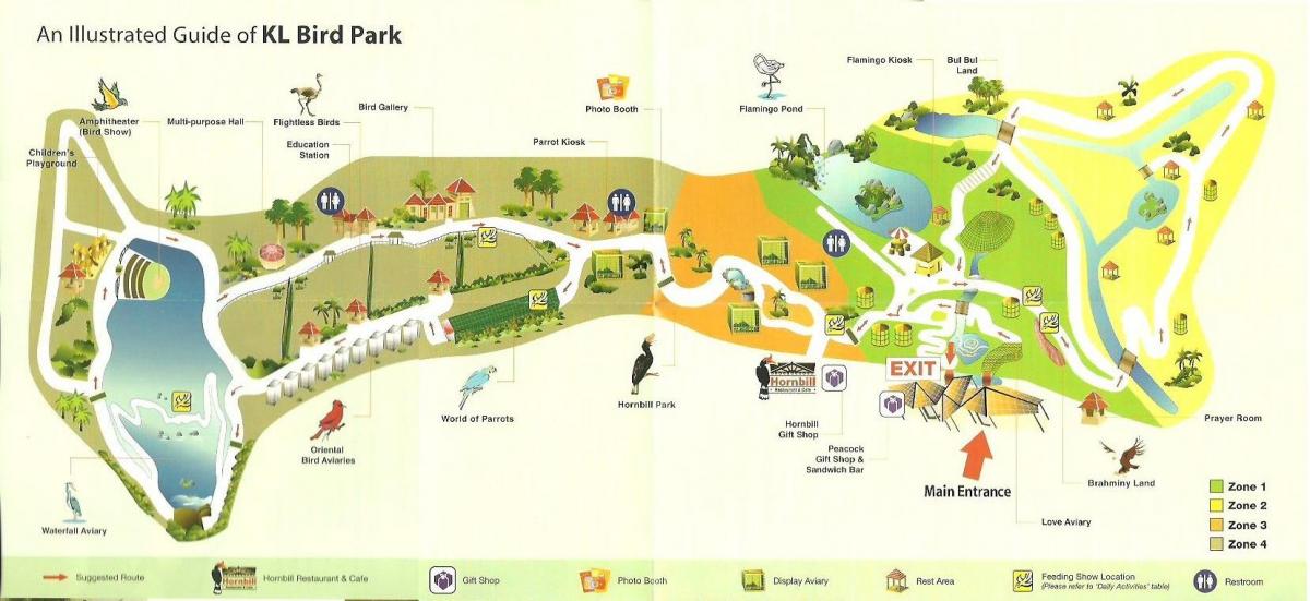 Куала-лумпурский парк птиц на карте