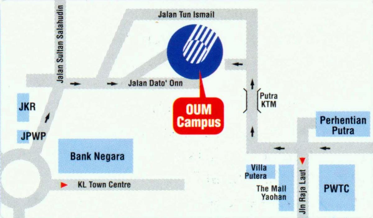 Карта банка Негара Малайзия расположение