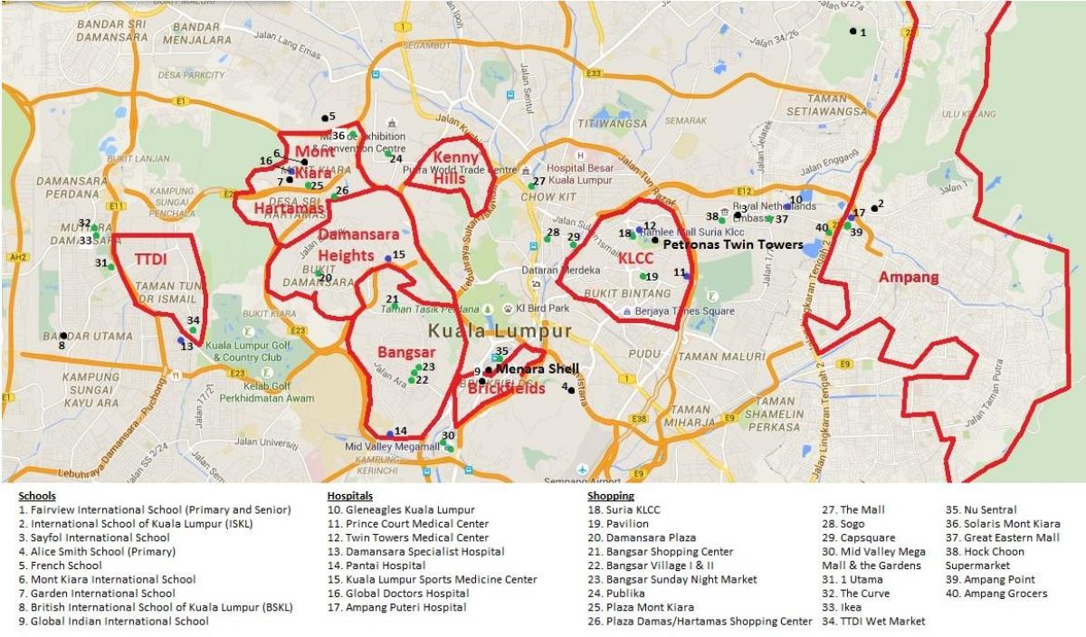 Куала-Лумпур карте