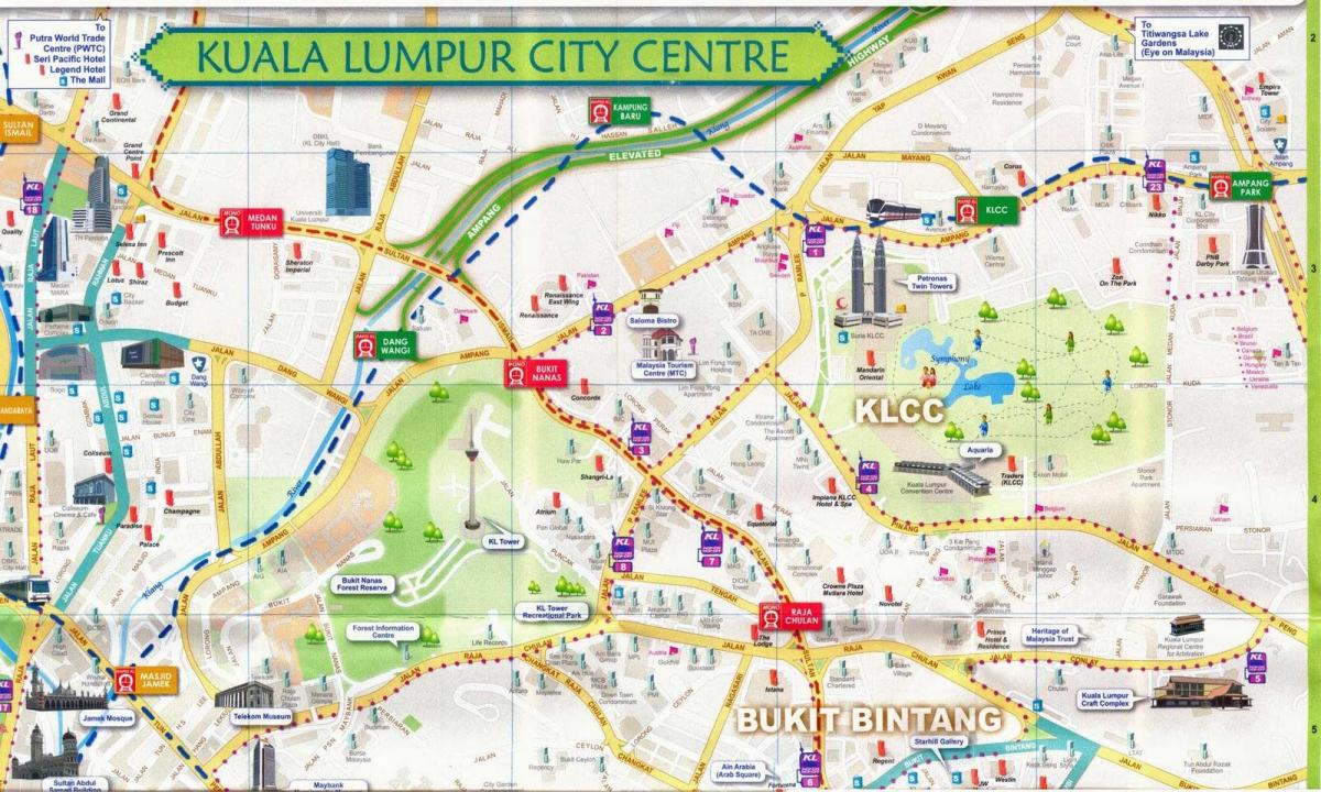 Куала-Лумпур-Букит Бинтанг карте