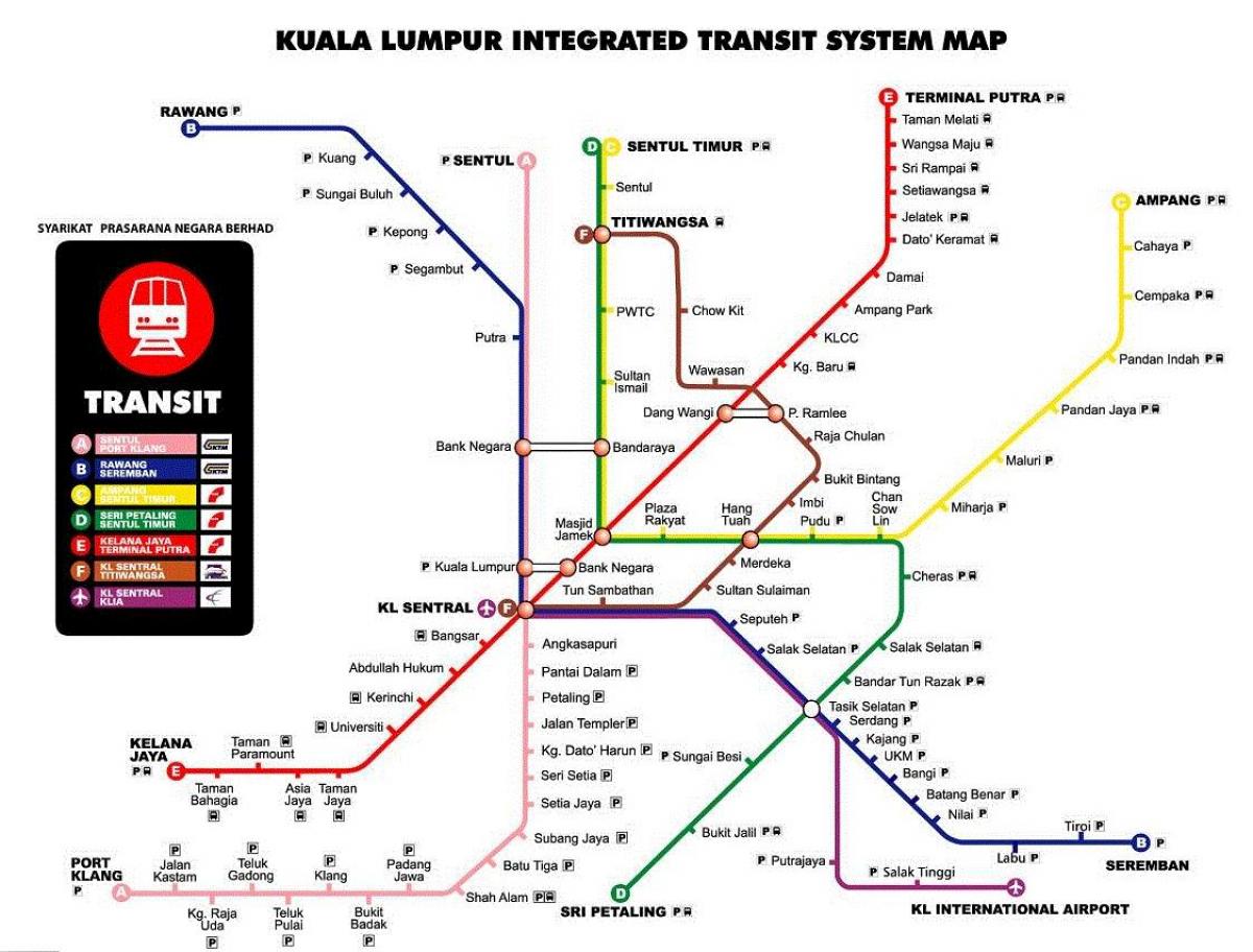 схема метро Куала Лумпур