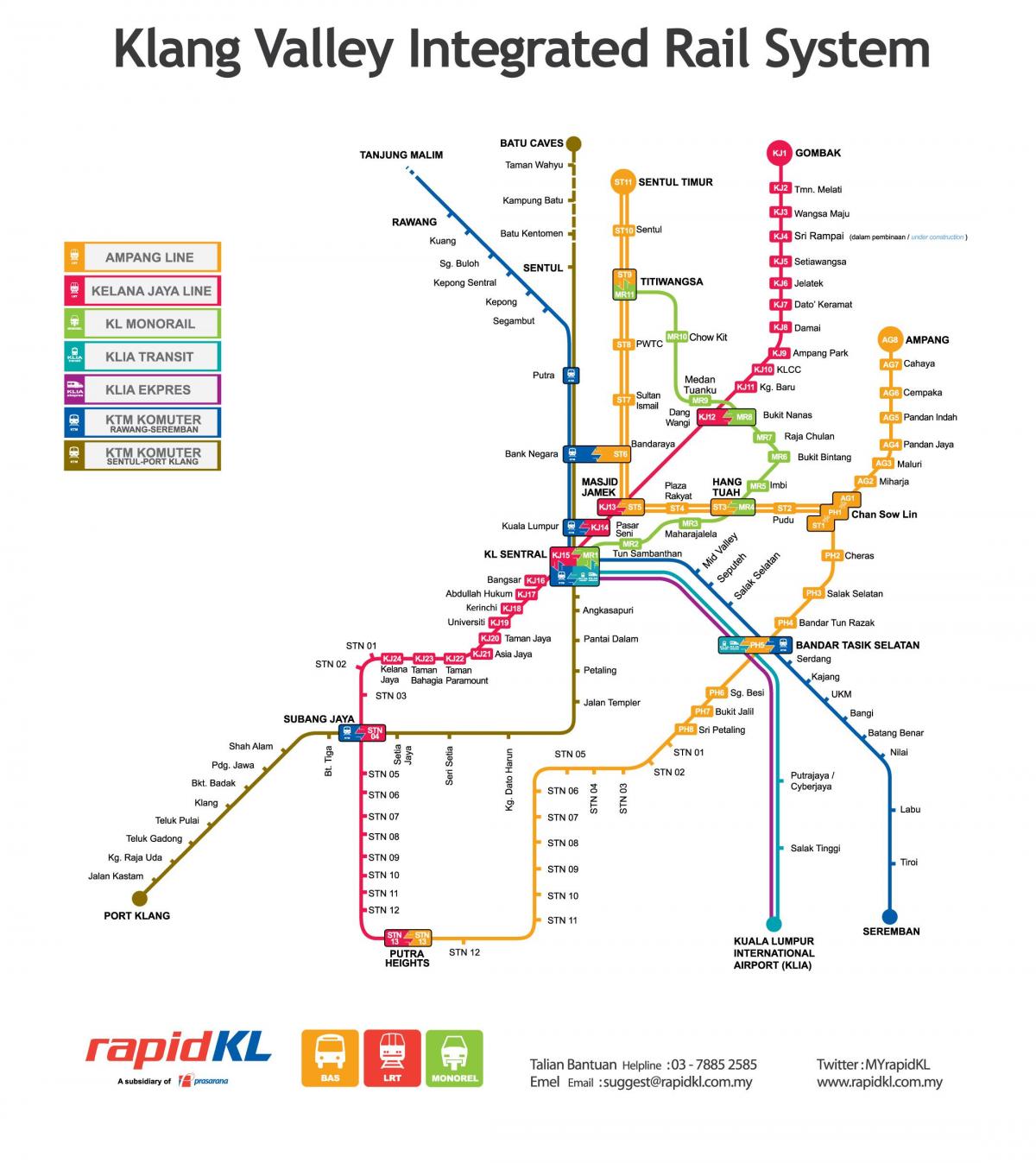 Малайзия транспортная карта