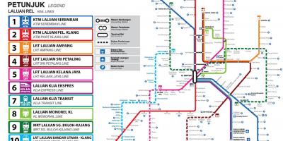 LRT станции Куала-Лумпур карте