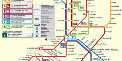 Куала-Лумпур LRT карта 2016