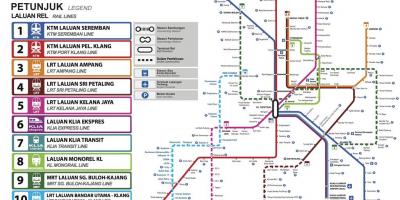 Общественного транспорта карте Куала-Лумпура