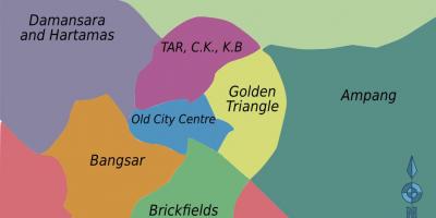 Куала-Лумпур район на карте