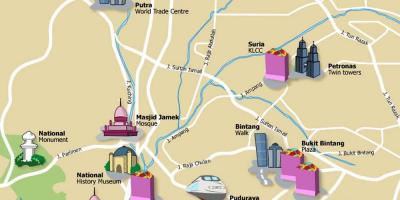 Туристическая карта Куала-Лумпур Малайзия
