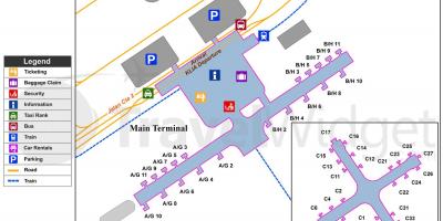 Основной аэропорт Куала-Лумпур, терминал карта