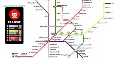 Схема метро Куала Лумпур