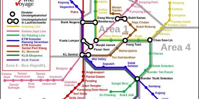 Общественный транспорт Куала-Лумпура карте