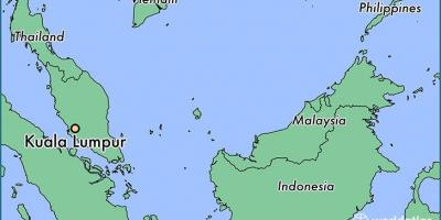 Карта расположения Куала-Лумпур 
