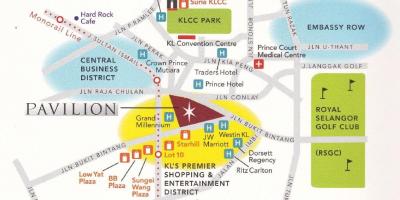 Карта достопримечательностей павильон Куала-Лумпур