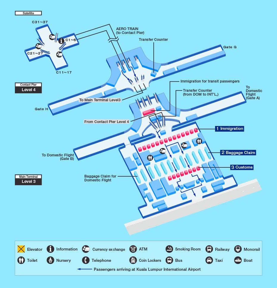 терминал KLIA карте