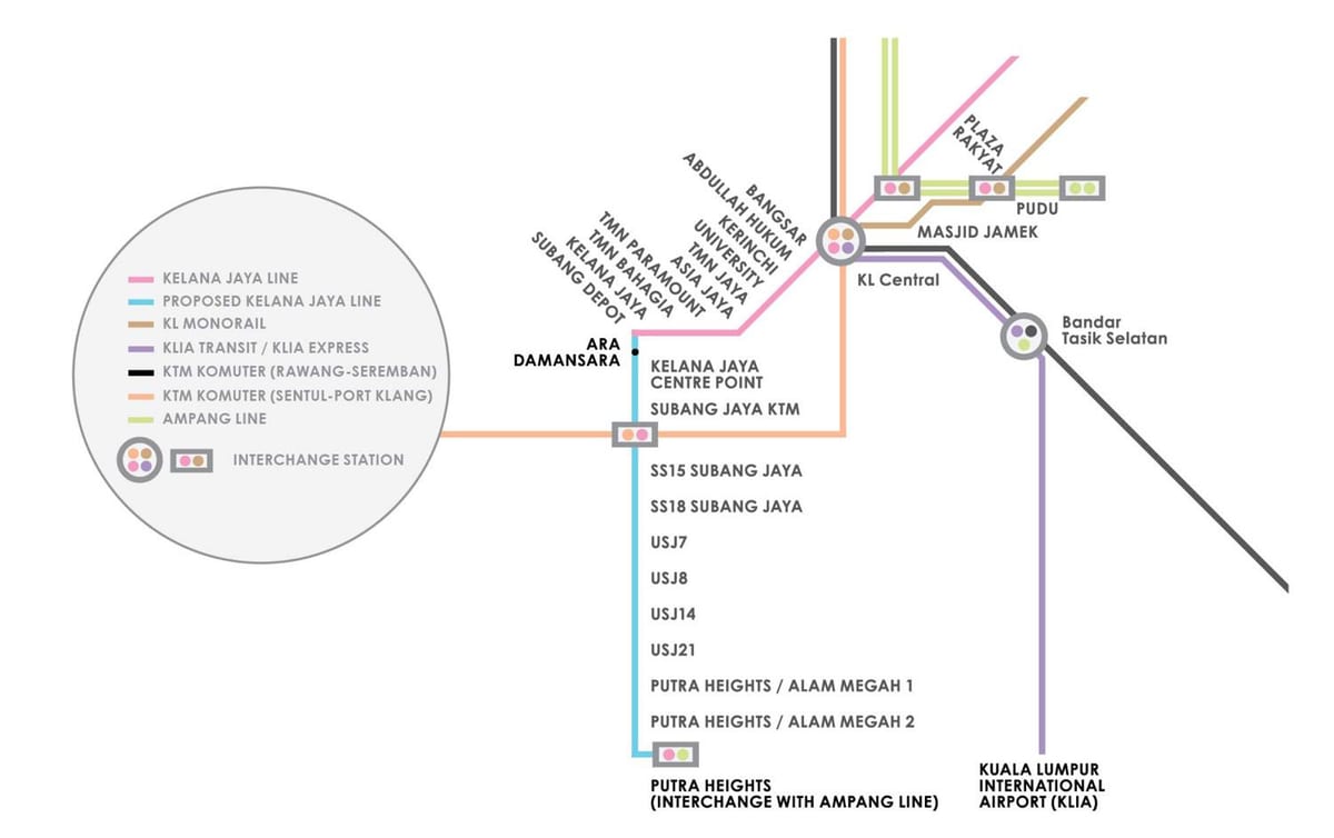 ампанг парк LRT станции карте