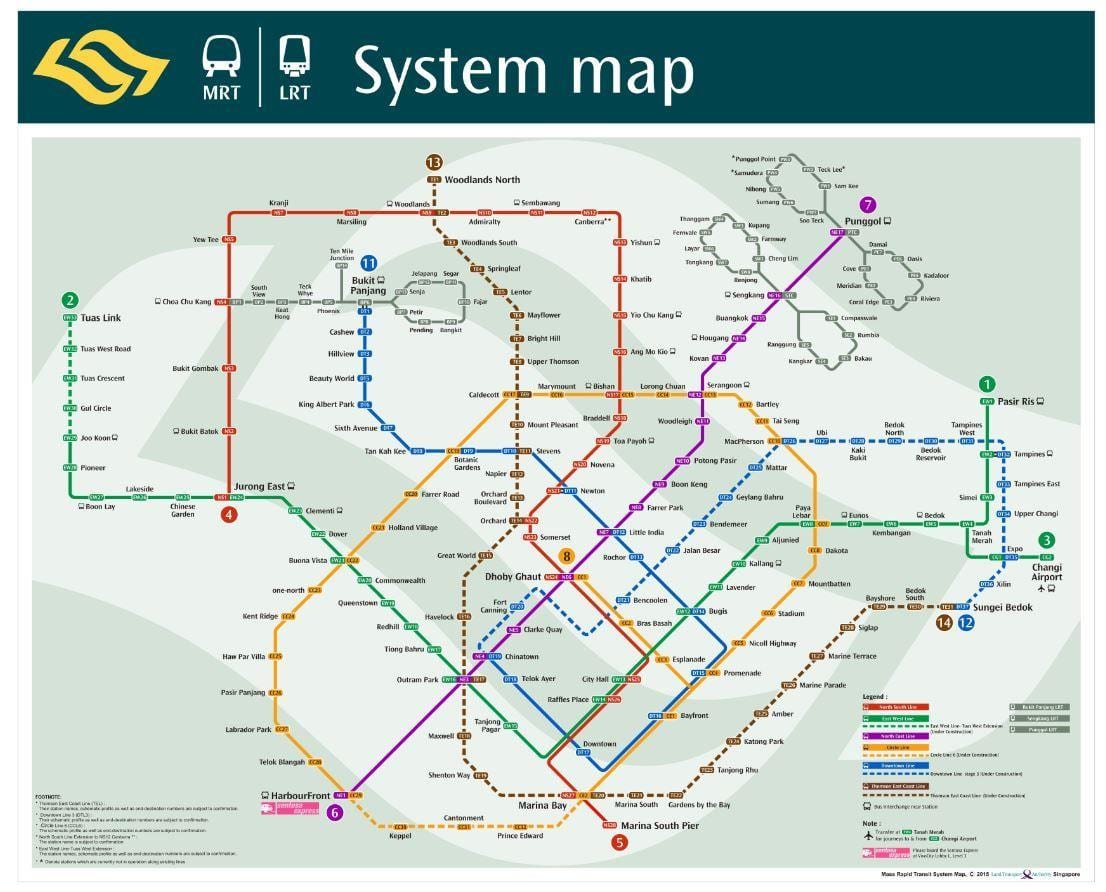 Малайзия MRT карту 2016