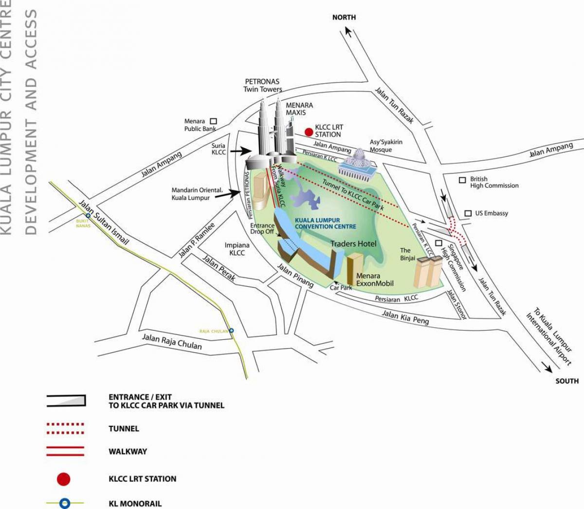 Карта Куала-Лумпур-центр 