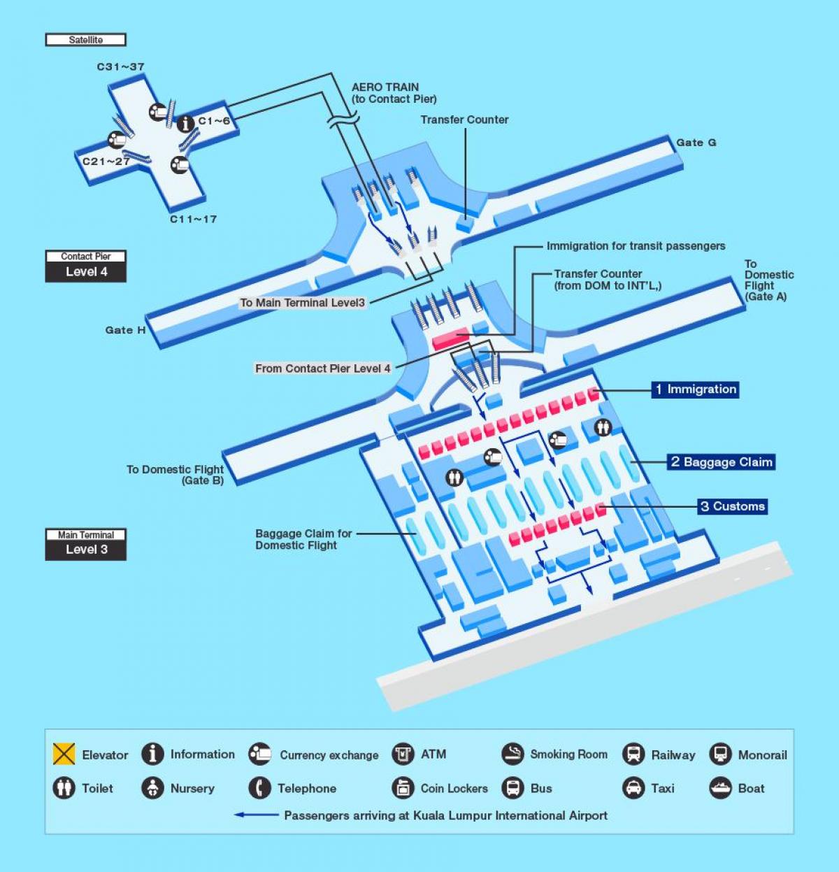терминал KLIA карте