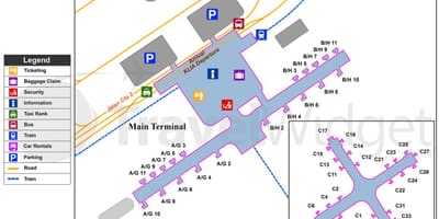 KL международный аэропорт карте