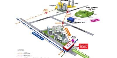 На KLCC LRT станции карте