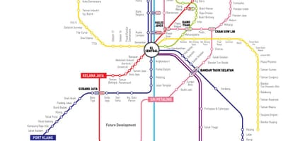 КЛ железнодорожного маршрут на карте