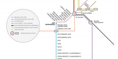 Ампанг парк LRT станции карте